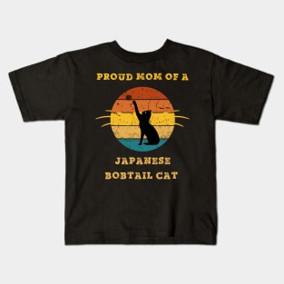 japanese bobtail cat mom Kids T-Shirt